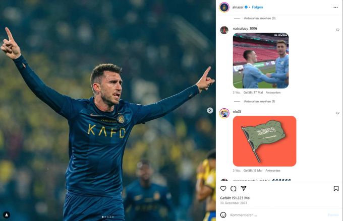 Seit Sommer läuft Aymeric Laporte bei Al Nassr unter anderem mit Cristiano Ronaldo und Sadio Mané auf. Laporte