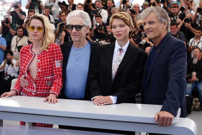 Kirsten Stewart, David Cronenberg, Lea Seydoux und Viggo Mortensen in Cannes. Cannes Kirsten Stewart