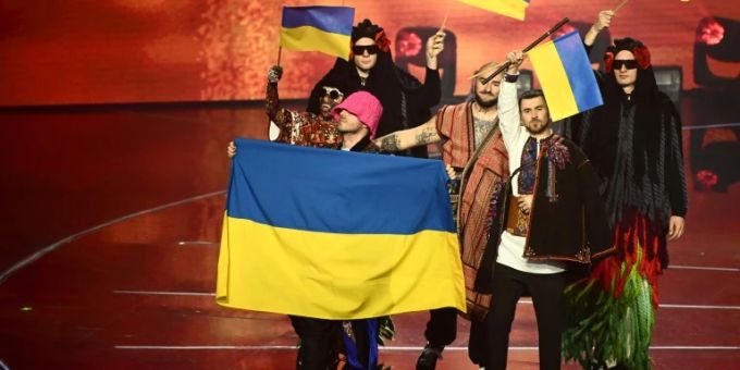 Die ukrainische Band Kalush Orchestra beim ESC Die ukrainische Band Kalush Orchestra beim ESC