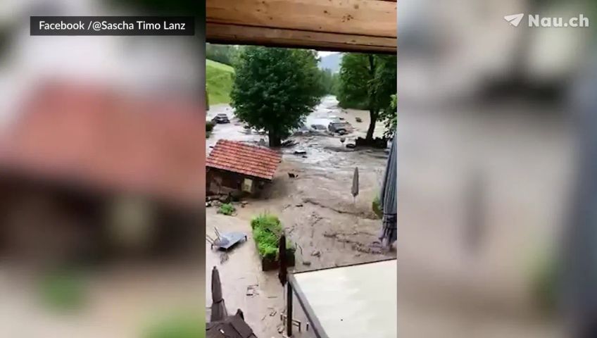 Unwetter: Drohnen-Bilder Zeigen Kemmeriboden-Bad Nach Unwetter