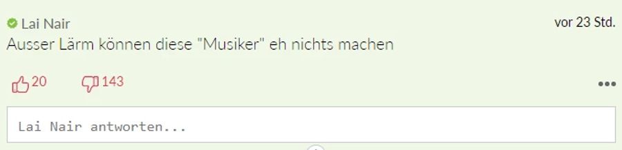 «Lai Nair» findet, dass Rammstein nur «Lärm» produziert.