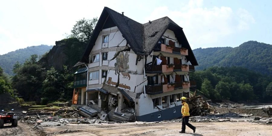 Katastrophengebiet im Ahrtal nach Jahrhundertflut 2021