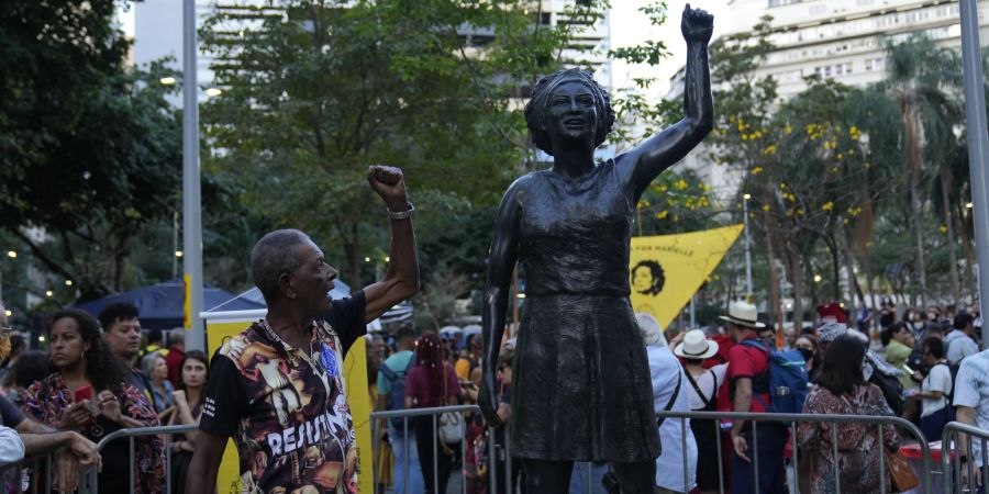 Brazil Slain Councilwoman Statue