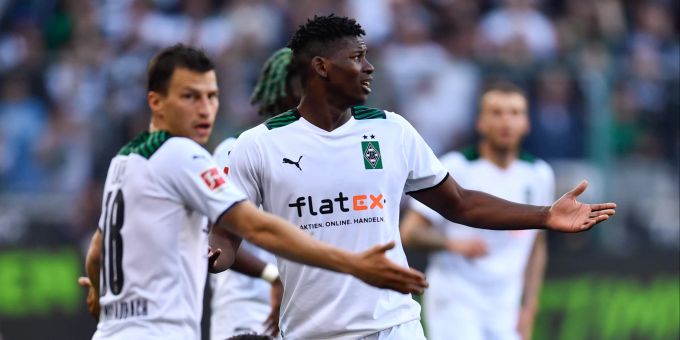 Breel Embolo trifft beim 3:3 gegen Freiburg in der Bundesliga. Breel Embolo Bundesliga