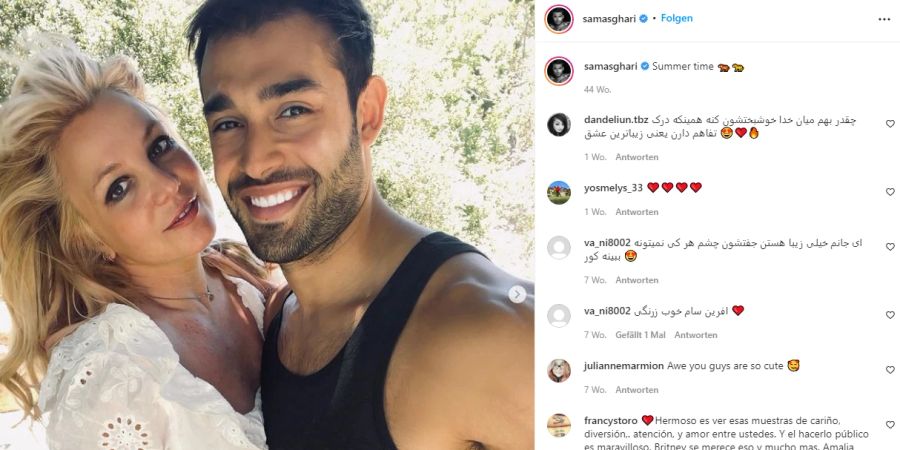 Britney Spears und Sam Asghari sind mittlerweile Mann und Frau.