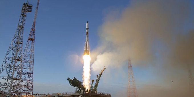 Archivbild der Startrampe vom Kosmodrom in Baikonur. Baikonur