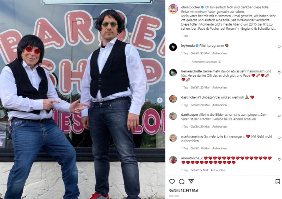 Oliver Pocher und sein Papa sind in einer neuen Show gemeinsam zu sehen.
