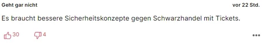 «Geht gar nicht» fordert bessere Sicherheitskonzepte gegen den Ticket-Schwarzhandel.