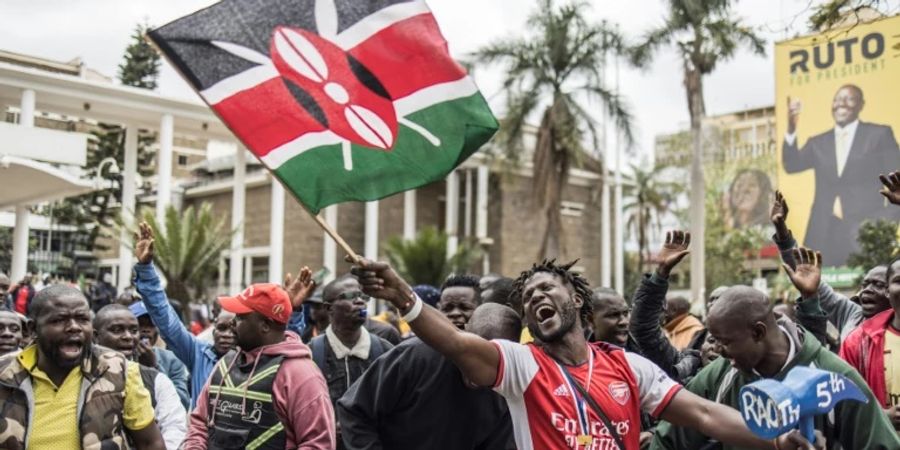 Odinga-Anhänger in Nairobi am Samstag