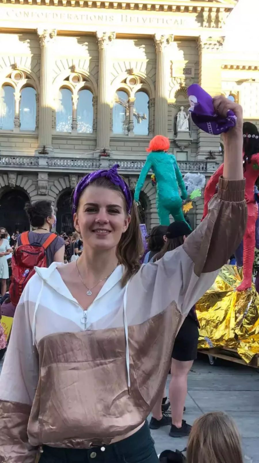 Auch Juso-Präsidentin Ronja Jansen streikte in Bern.