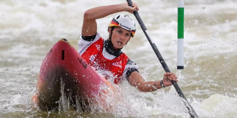 Wurde Zweite beim Weltcup in Markkleeberg: Ricarda Funk. Foto: Jan Woitas/dpa-Zentralbild/dpa