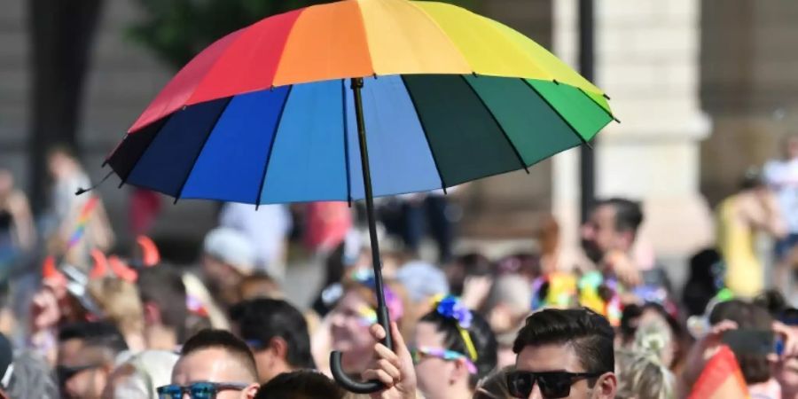 Pride-Parade vor dem Parlament in Budapest

ATTILA KISBENEDEK  /  AFP