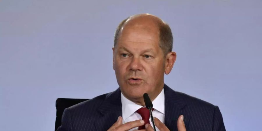 Bundesfinanzminister Olaf Scholz: «Der Wumms ist in vollem Gange.». Foto: John Macdougall/AFP/POOL/dpa