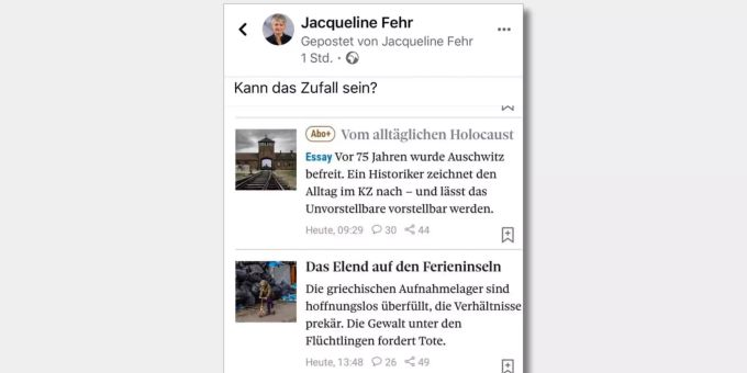 Der Facebook-Post von Jacqueline Fehr. fehr