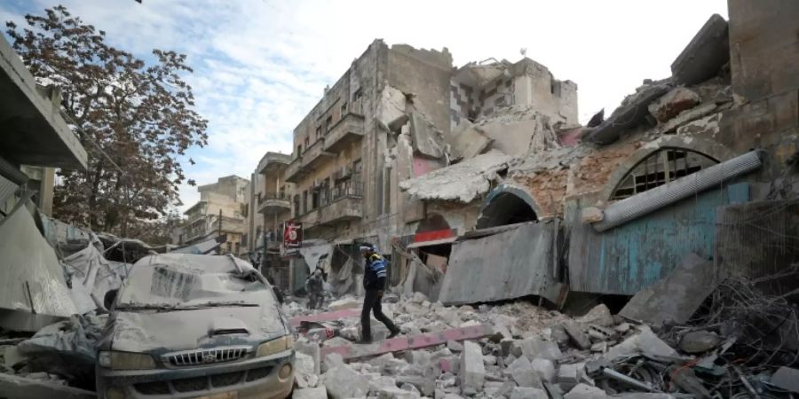 Zerstörungen in der Provinz Idlib