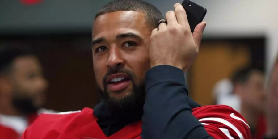 Steht in der NFL bei den San Francisco 49ers unter Vertrag: Mark Nzeocha. Foto: Wilfredo Lee/AP/dpa