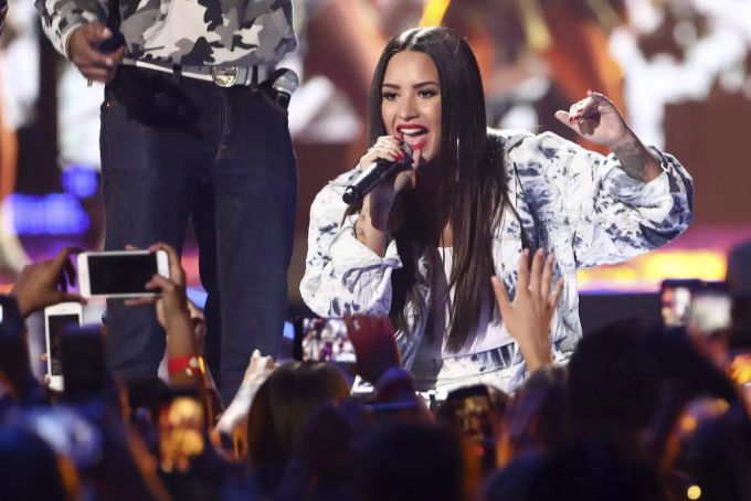 Einen Jahr vor der Überdosis: Demi Lovato bei einem Auftritt im Jahr 2017. Demi Lovato