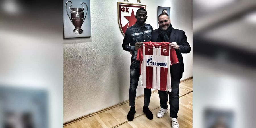 Sékou Sanogo mit seinem Berater Gianluca DiDomenico.