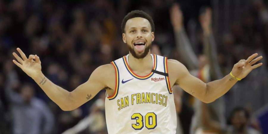 Stephen Curry von den Golden State Warriors verdiente 2019 79,8 Mio. Dollar.