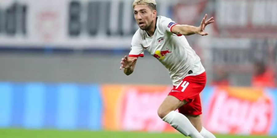 Könnte sich angesichts der Corona-Krise mit Geisterspielen anfreunden: Kevin Kampl von RB Leipzig. Foto: Jan Woitas/zb/dpa