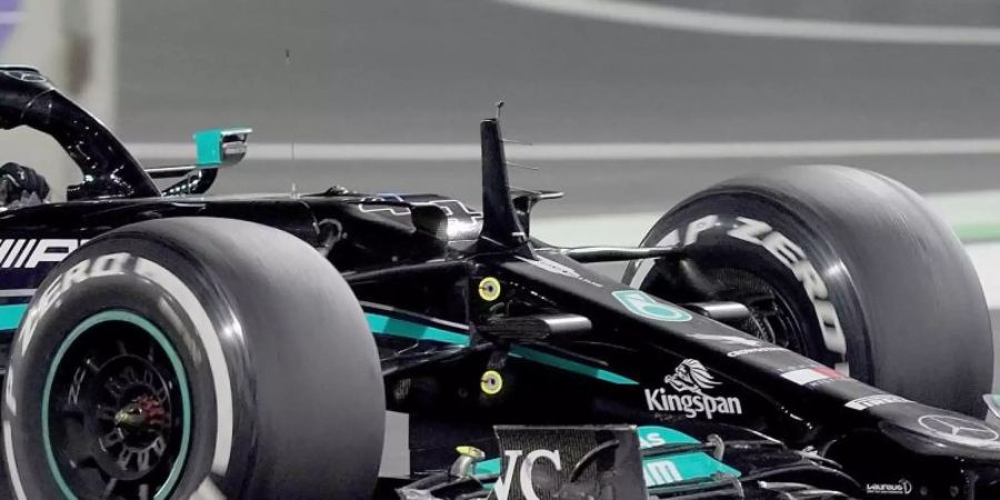 Das Team Mercedes beendet die Zusammenarbeit mit dem Baustoffunternehmen Kingspan. Foto: Hasan Bratic/dpa