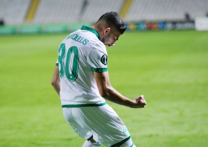 Andronikos Kakoullis jubelt nach seinem Treffer gegen den FC Basel. Kakoullis