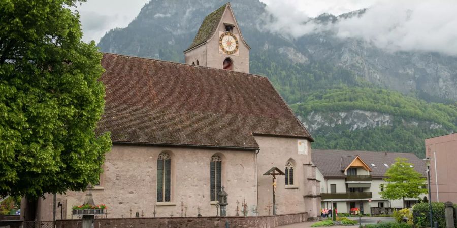 Die St. Justuskirche Flums im Katon St. Gallen.