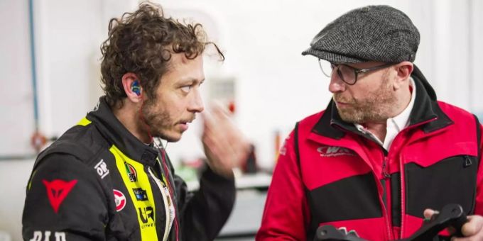 Valentino Rossi bei Testfahrten mit dem WRT-Team. Valentino Rossi WRT Audi