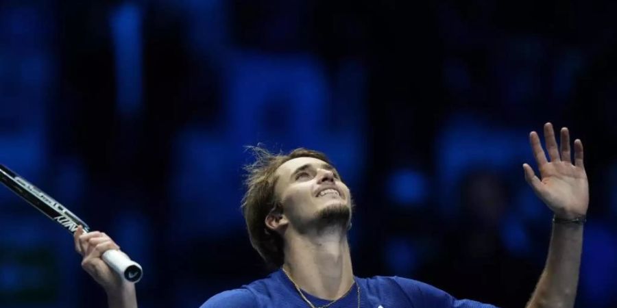 Alexander Zverev konnte seinen Coup von den Sommerspielen Tokio wiederholen. Foto: Luca Bruno/AP/dpa