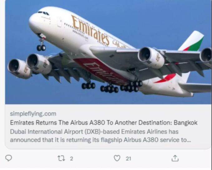 Ein A380 der Emirates Airlines. emirates
