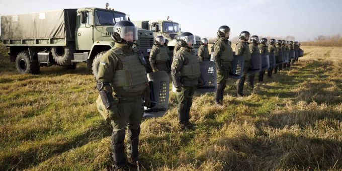 Ukrainische Sicherheitskräfte im belarussischen Grenzgebiet. Ukraine