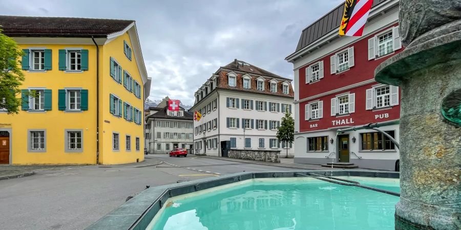 Im Stadtzentrum von Altdorf (UR).