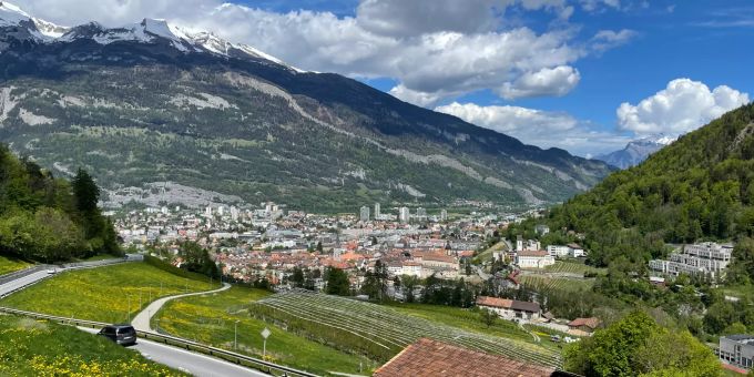 Ausblick über Chur. Ausblick über Chur.