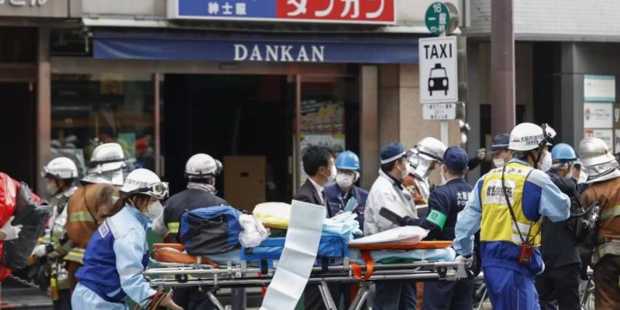 Beim Brand in einer Psychiatrieklinik im japanischen Osaka sind 24 Menschen ums Leben gekommen. Foto: Yukie Nishizawa/Kyodo News/AP/dpa