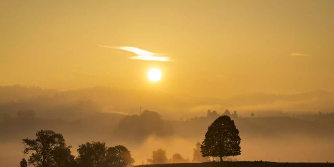 Goldener Oktober über dem Emmental (Aufnahme vom 16. 10. 2021 in der Nähe von Affoltern). Goldener Oktober über dem Emmental (Aufnahme vom 16. 10. 2021 in der Nähe von Affoltern).