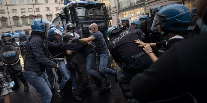 Protest against the Green Pass in Rome