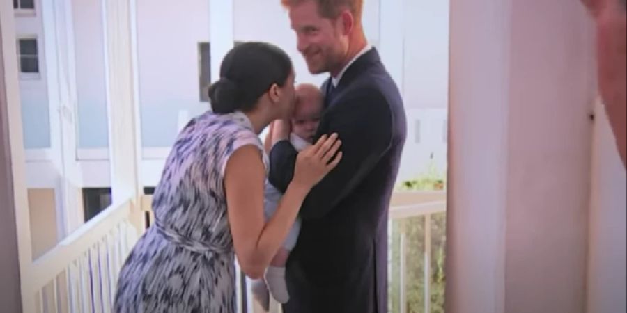 Meghan Markle, Prinz Harry und Sohn Archie im Jahr 2019 in Südafrika.