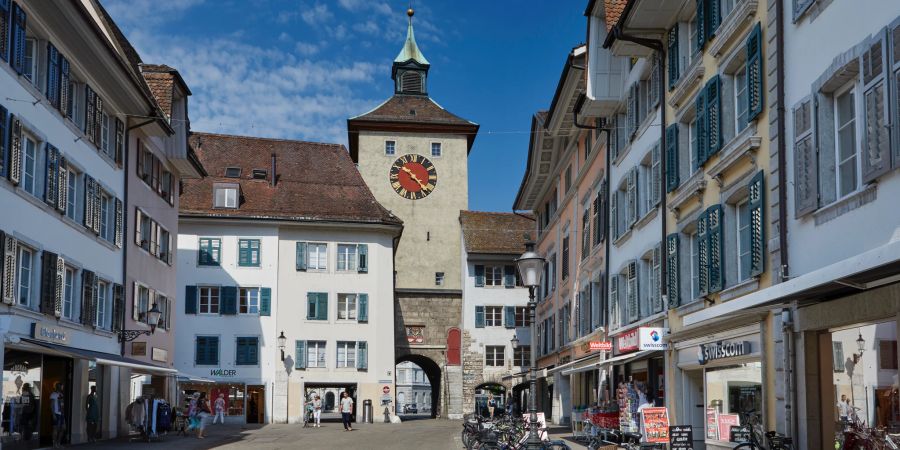 Die Gurzelngasse in der Altstadt von Solothurn.