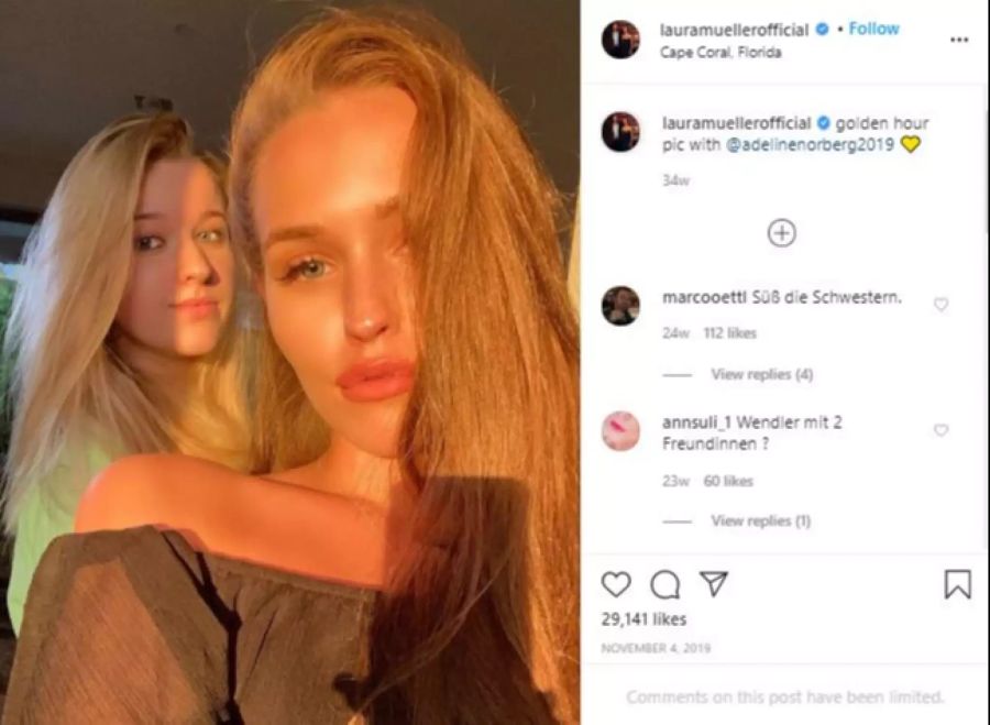 Influencerin Laura Müller und Wendler-Tochter Adeline Norberg.