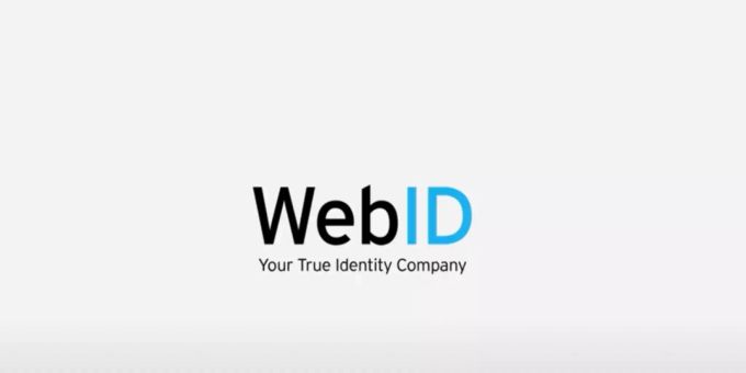 Das Logo des Start-up-Unternehmen WebID. Finanztechnologie WebID