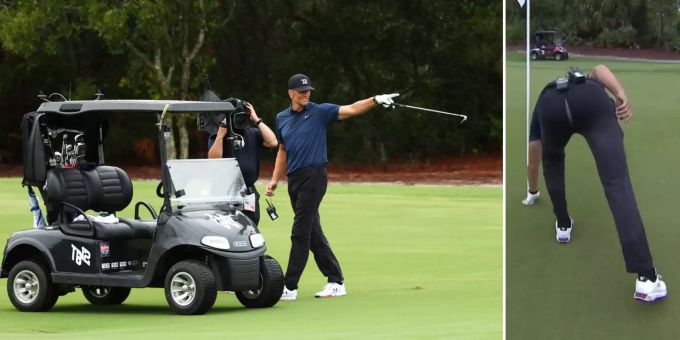 Hose gerissen! - NFL-Star Tom Brady blamiert sich bei Golf-Charity