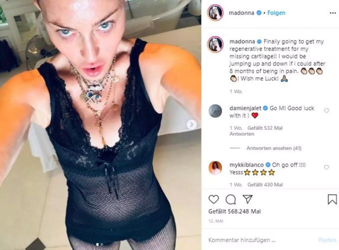 Madonna zeigt ihre Kurven auf Instagram. madonna