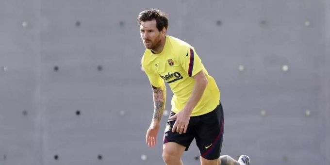 Ist mit dem FC Barcelona nach der Corona-Pause wieder im Mannschaftstraining: Lionel Messi. Foto: Miguel Ruiz/FC Barcelona via AP/dpa Ist mit dem FC Barcelona nach der Corona-Pause wieder im Mannschaftstraining: Lionel Messi. Foto: Miguel Ruiz/FC Barcelona via AP/dpa