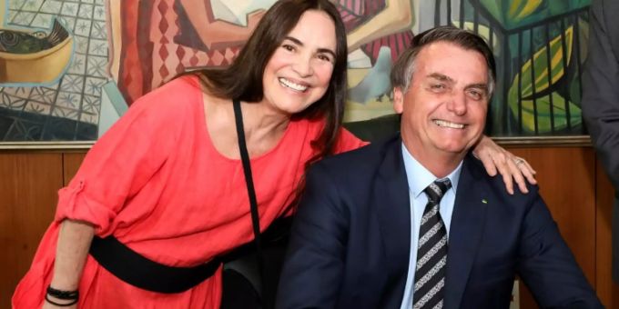Regina Duarte und Jair Bolsonaro im Januar Regina Duarte und Jair Bolsonaro im Januar
