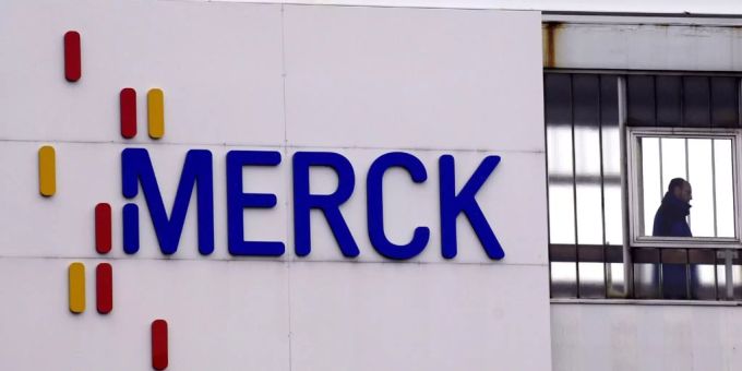 Das Logo der Merck KGaG. merck kgaa