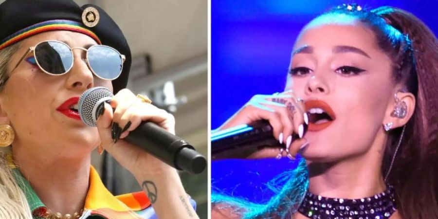 Lady Gaga und Ariana Grande haben gemeinsame Sache gemacht. Foto: Greg Allen/Chris Pizzello/Invision/AP/dpa