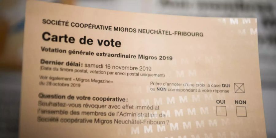 Migros Wahlzettel