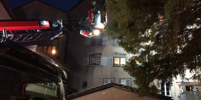 Chur GR: Mehrere Häuser nach Brand evakuiert. Brand Chur