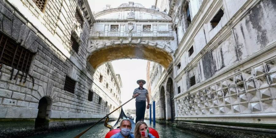 Touristen in Venedig Ende Mai