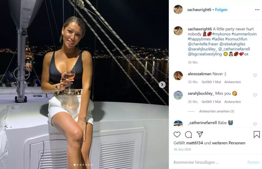 Ein Grund dafür soll die verflossene Liebe Sacha Wright sein.